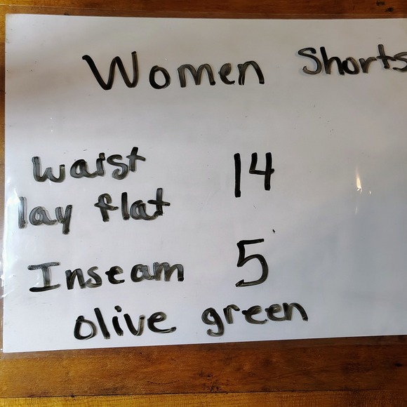 Lee Women Olive Green Cargo Shorts Size 14 Casual Outdoor Button Fly Cotton - Picture 5 of 5